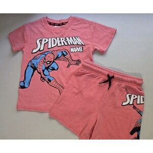 Spider-Man  Toddler Boys 2T Outfit Set Top Shorts Red Marvel Superhero